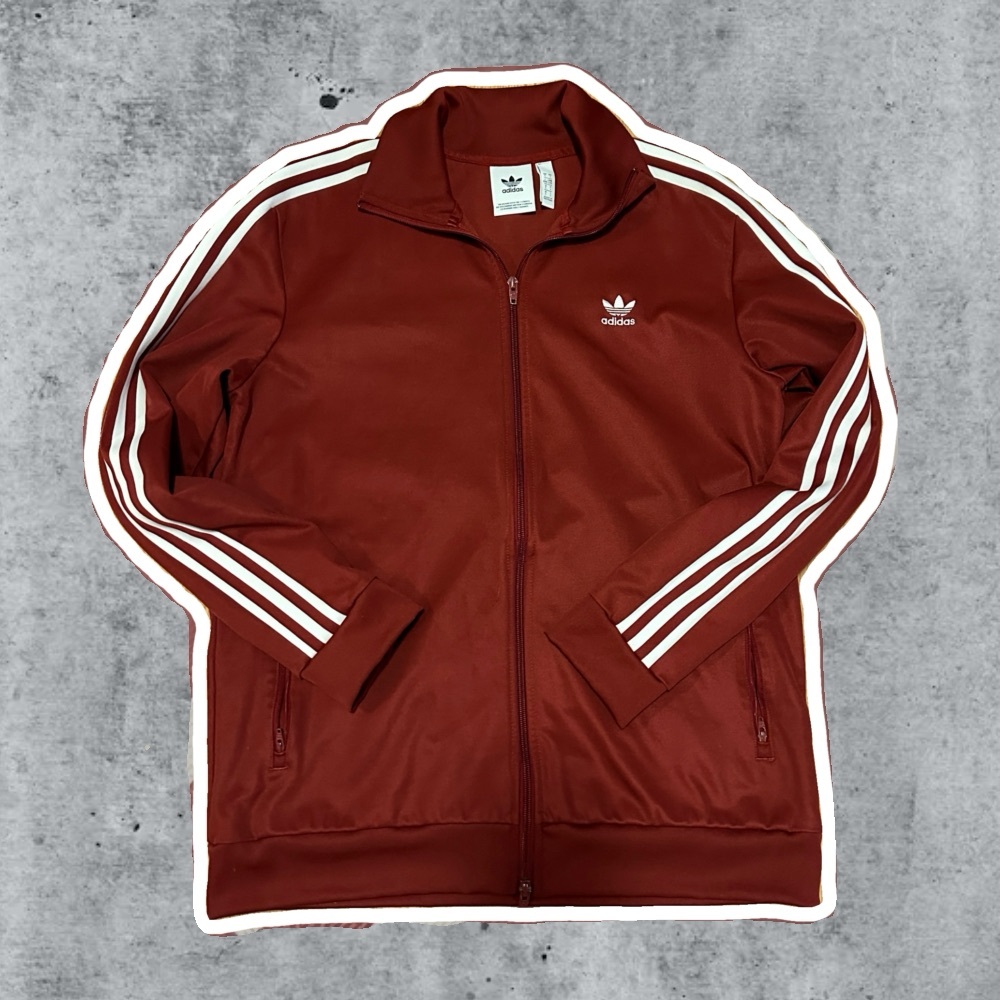 Adidas burgundy track top / zip up men’s size large